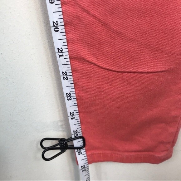 Current Elliott The Stiletto Faded Wagon Coral Red Jeans Skinny Ankle Crop 26 - Picture 11 of 15